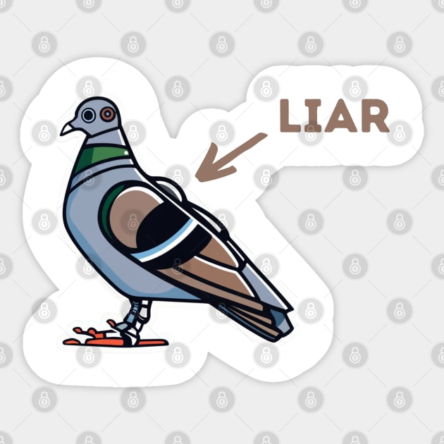 pigeons are liars Sticker by TranquilTrinkets